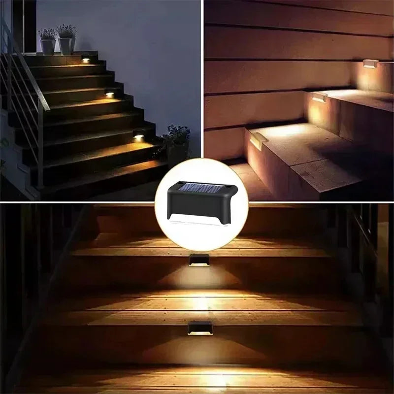 Solar LED Step Light Set for Outdoor Garden Deck
