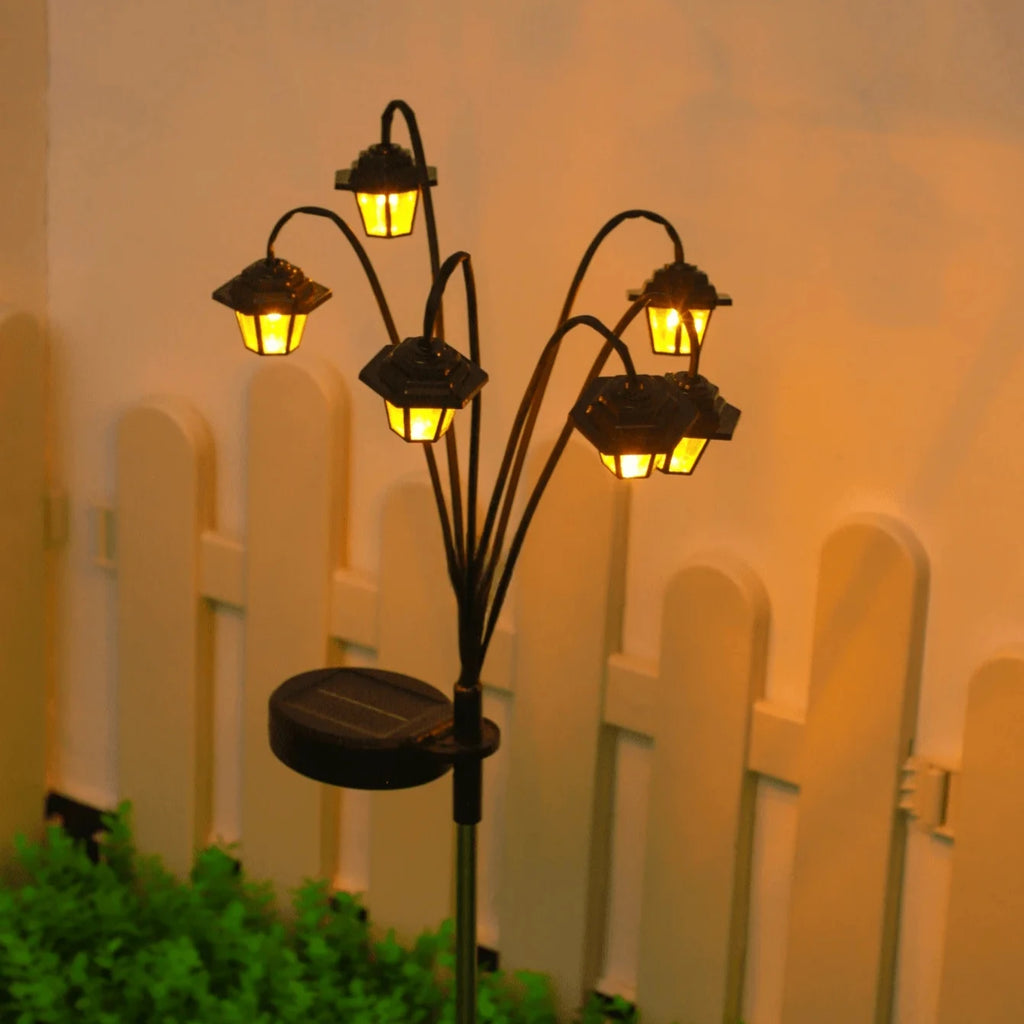 Solar Lantern Lawn Lamp 6 LED IP44 Outdoor Light