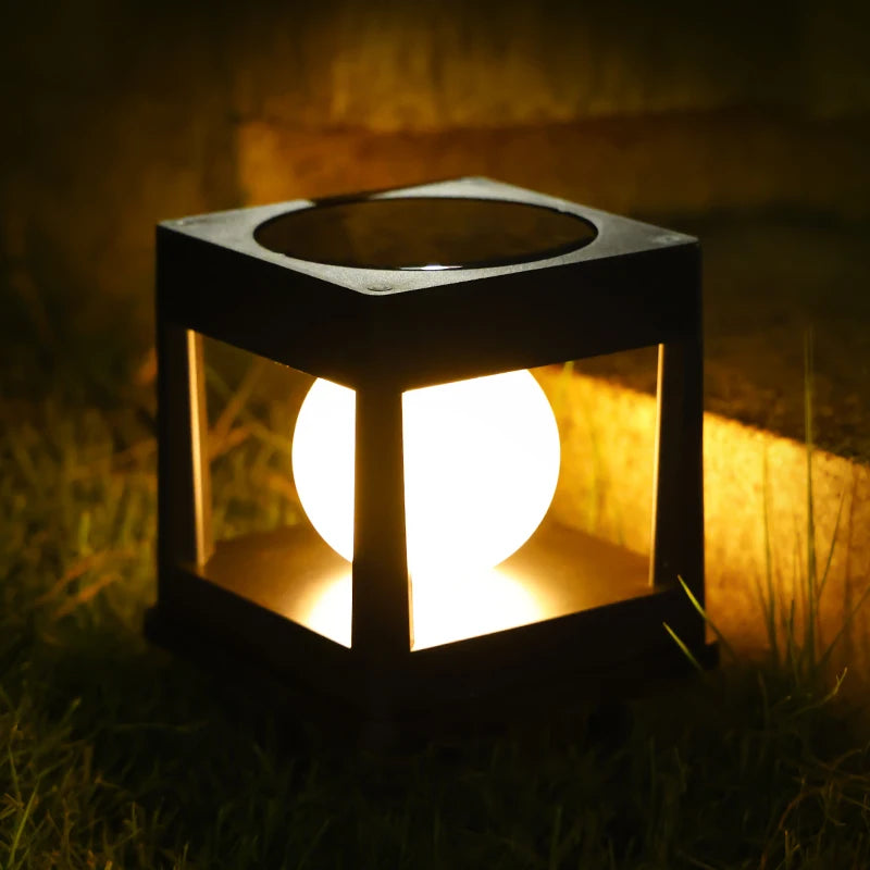 Solar Post Light Waterproof LED Pillar Lamp for Outdoor Use