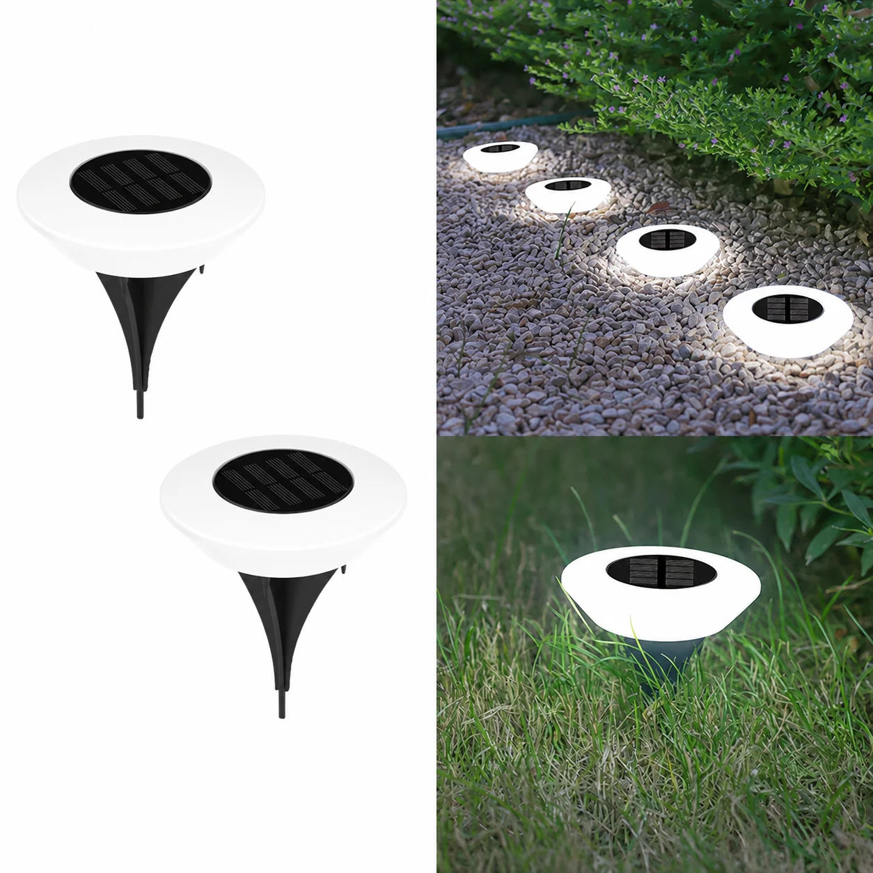 Solar Lawn Lamp Set with 14 LED Lights and IP65 Waterproof