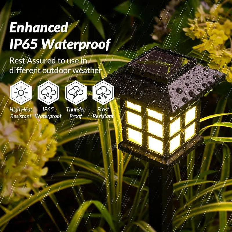 Solar Pathway Light Set 2 Pack Waterproof LED Garden Lamp