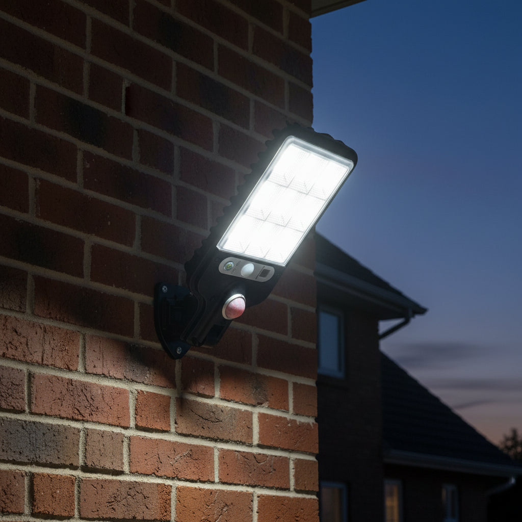 Solar Outdoor Wall Lamp with Motion Sensor and Remote Control