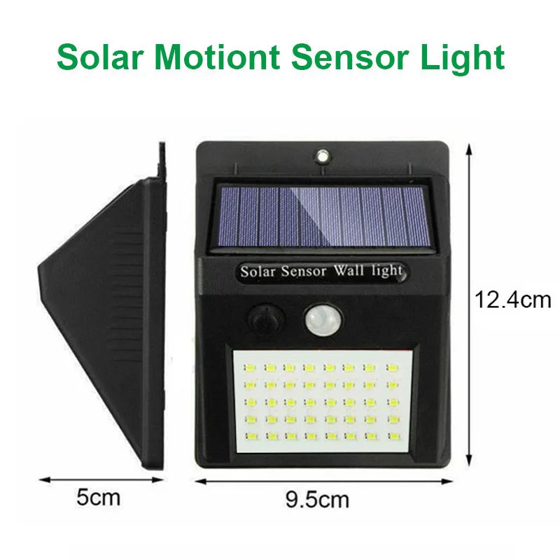 Solar Motion-Sensor Wall Light 30 LED 16W IP65 Waterproof