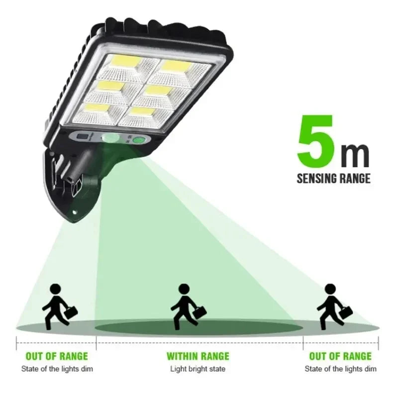 Solar Outdoor Wall Lamp with Motion Sensor and Remote Control