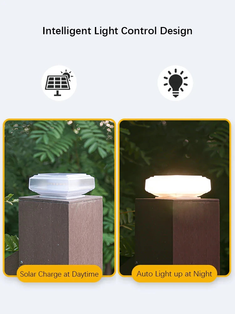 Solar Pillar Light 30LED Waterproof Post Cap Light