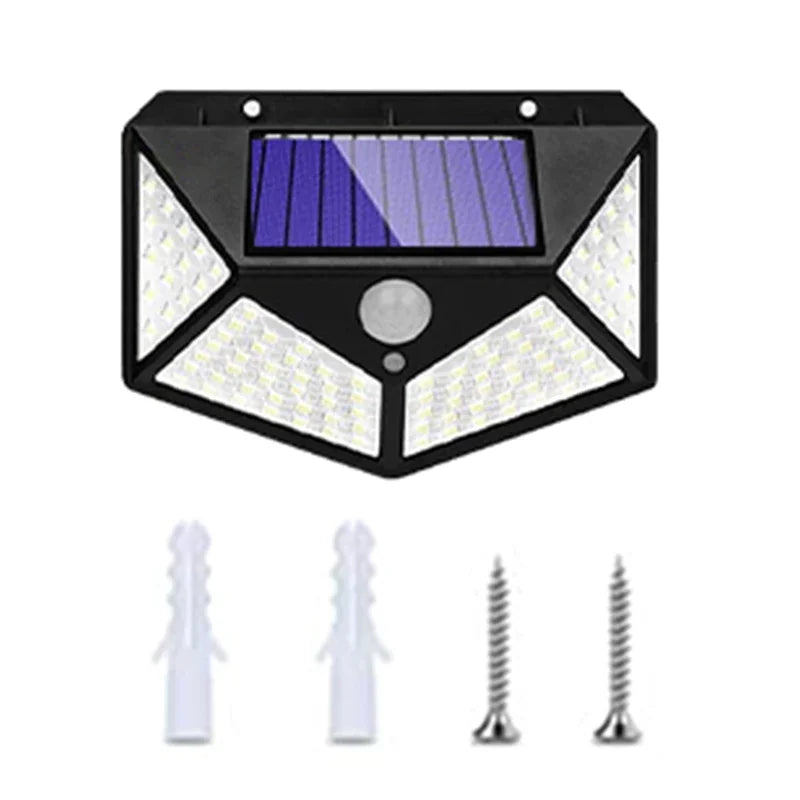 Solar Motion-Sensor Light with 3 Heads and IP44 Rating