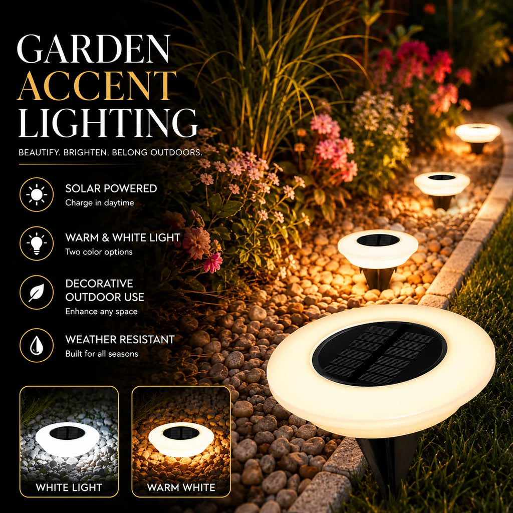 Solar Lawn Lamp Set with 14 LED Lights and IP65 Waterproof