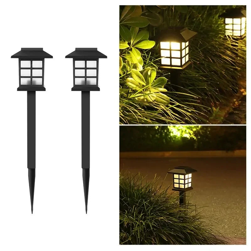 Solar Pathway Light Set 2 Pack Waterproof LED Garden Lamp