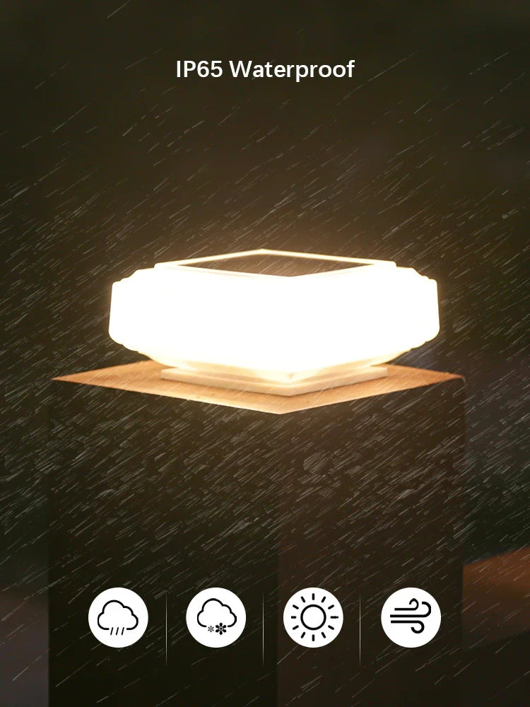 Solar Pillar Light 30LED Waterproof Post Cap Light