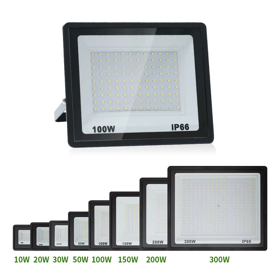 LED Floodlight 10-300W IP66 Waterproof Outdoor Security Light