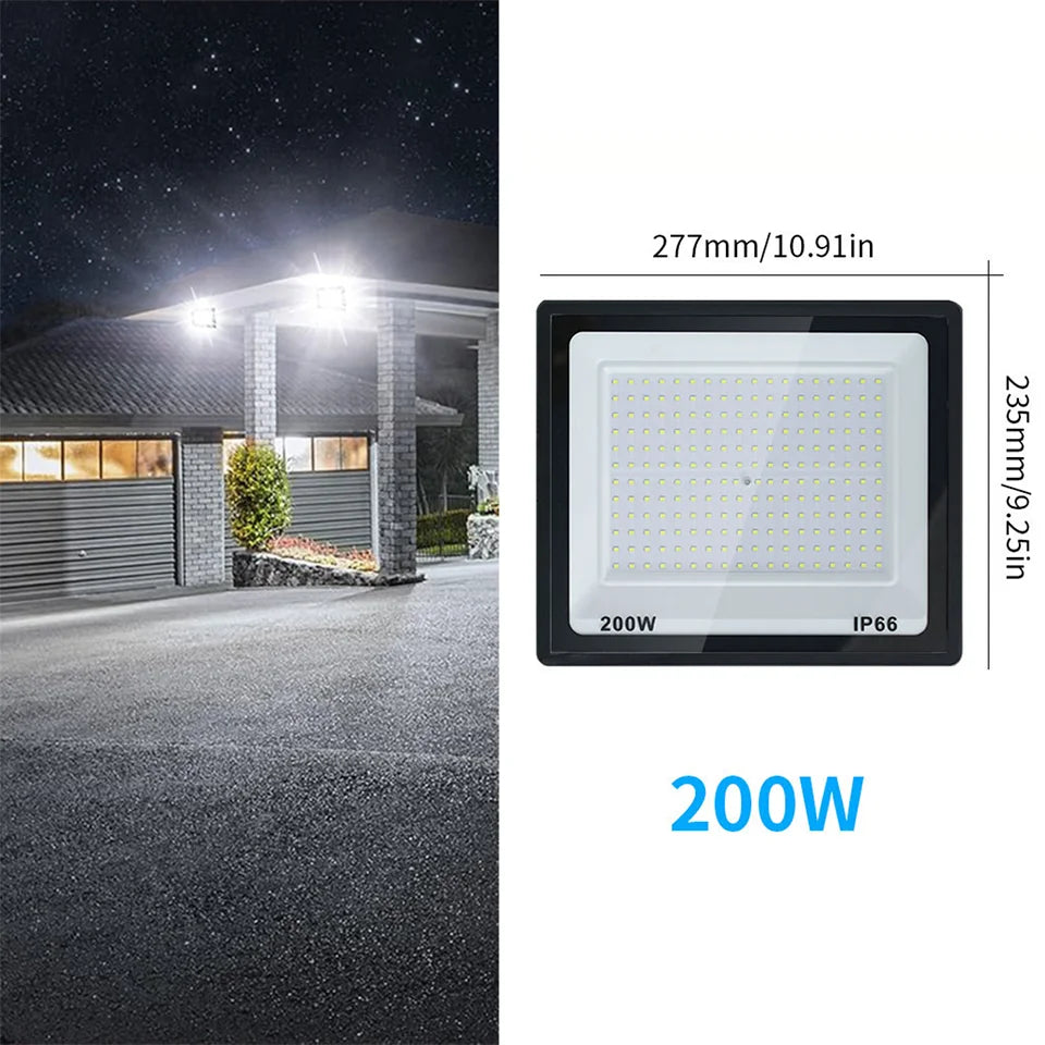 LED Floodlight 10-300W IP66 Waterproof Outdoor Security Light