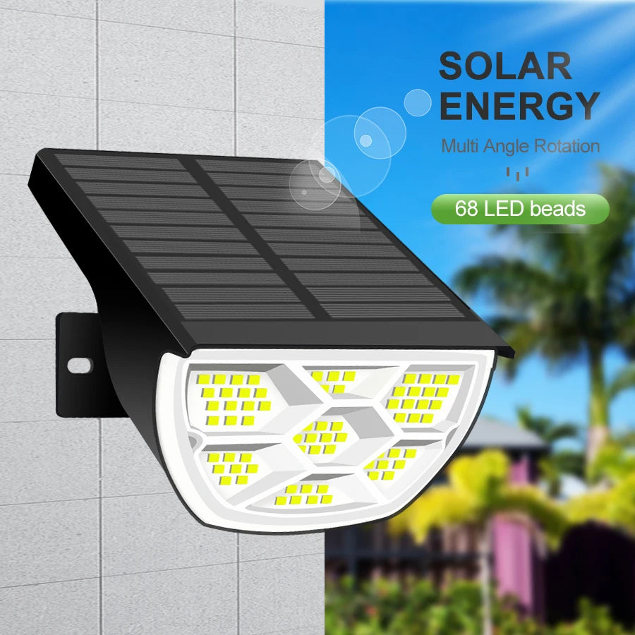 LED Solar Landscape Spotlight Set with 72 and 68 LEDs