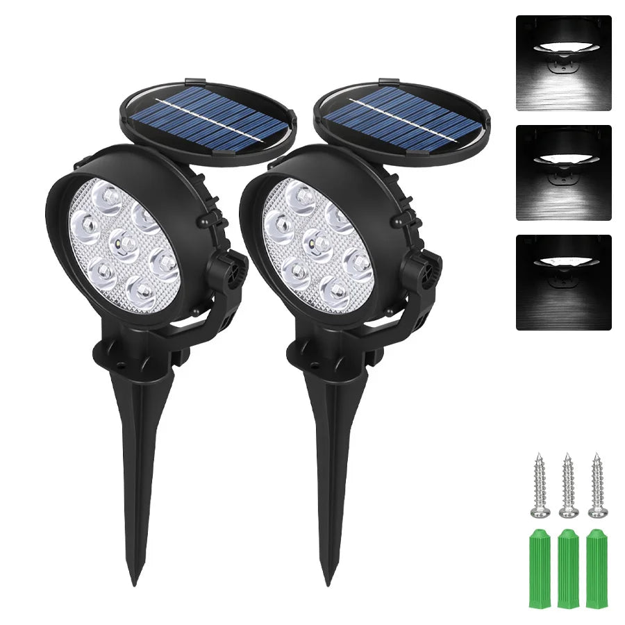 Brightguard 9 LED Solar Spot Lights IP65 Waterproof RGB