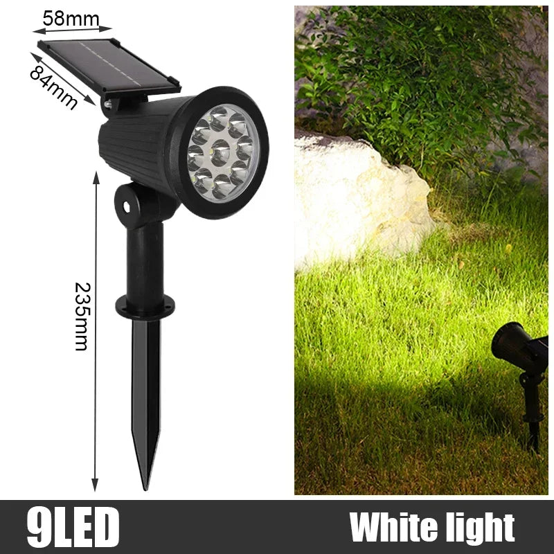 LED Solar Spotlight Adjustable IP65 Waterproof Landscape Light