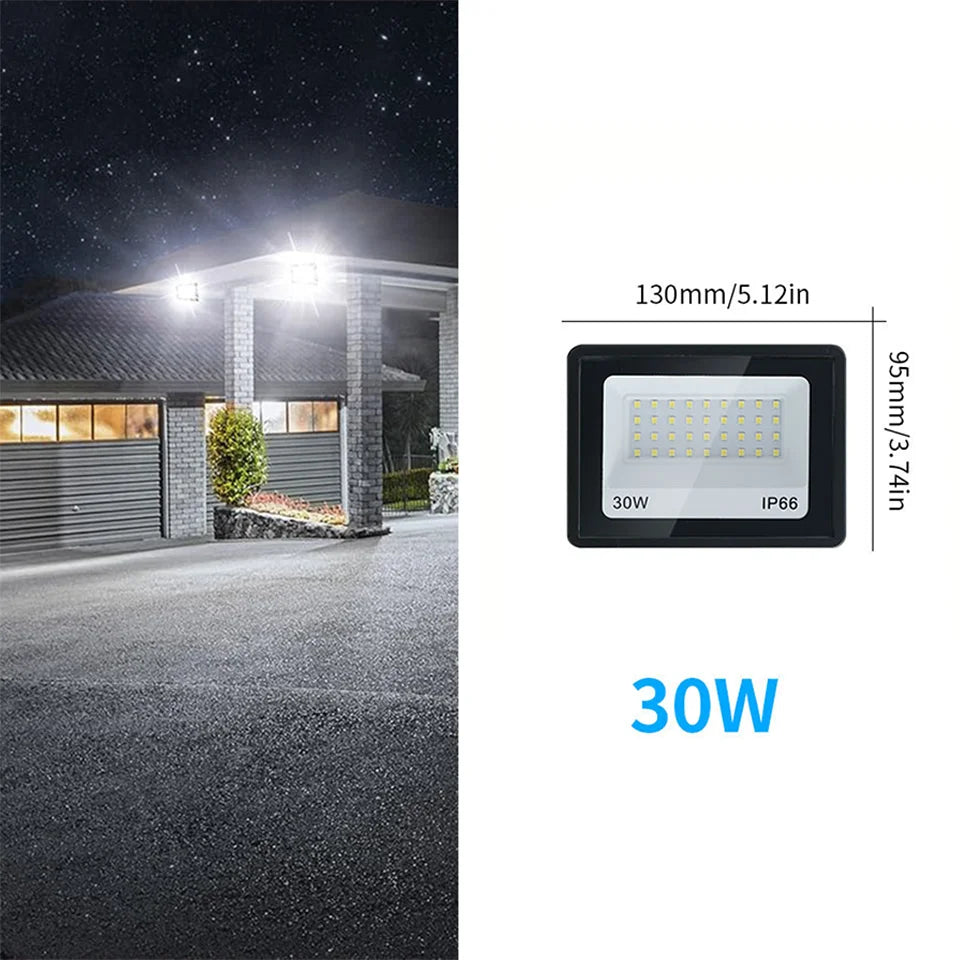LED Floodlight 10-300W IP66 Waterproof Outdoor Security Light
