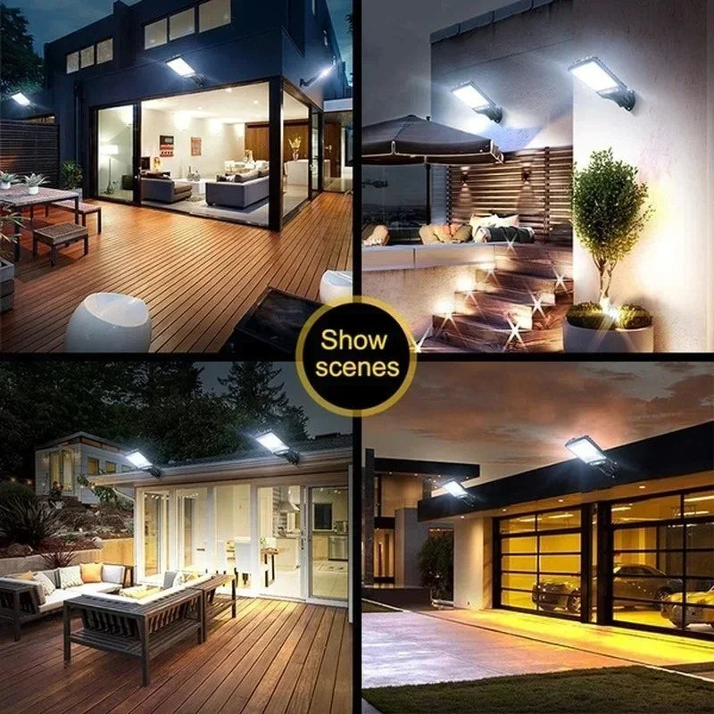 Solar Outdoor Wall Lamp with Motion Sensor and Remote Control