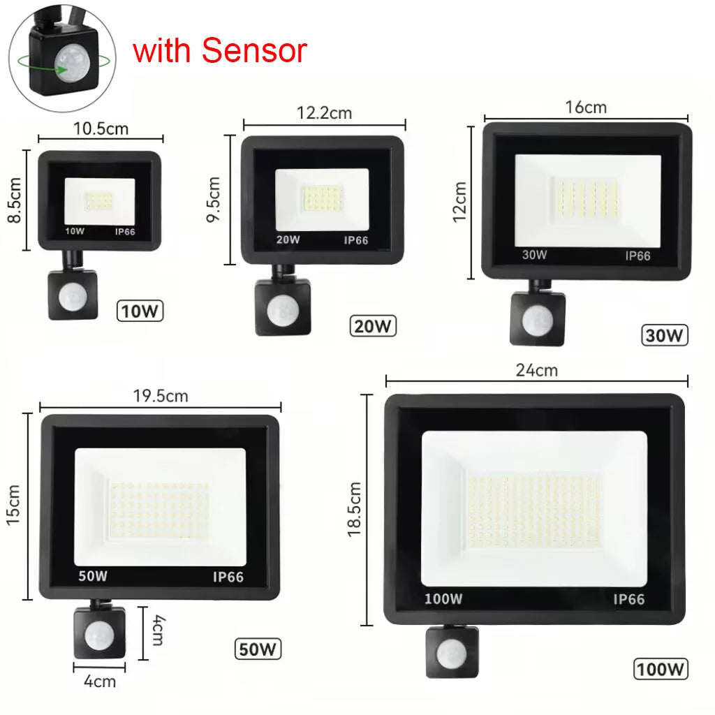 Brightguard LED Floodlight with PIR Motion Sensor 100W IP66
