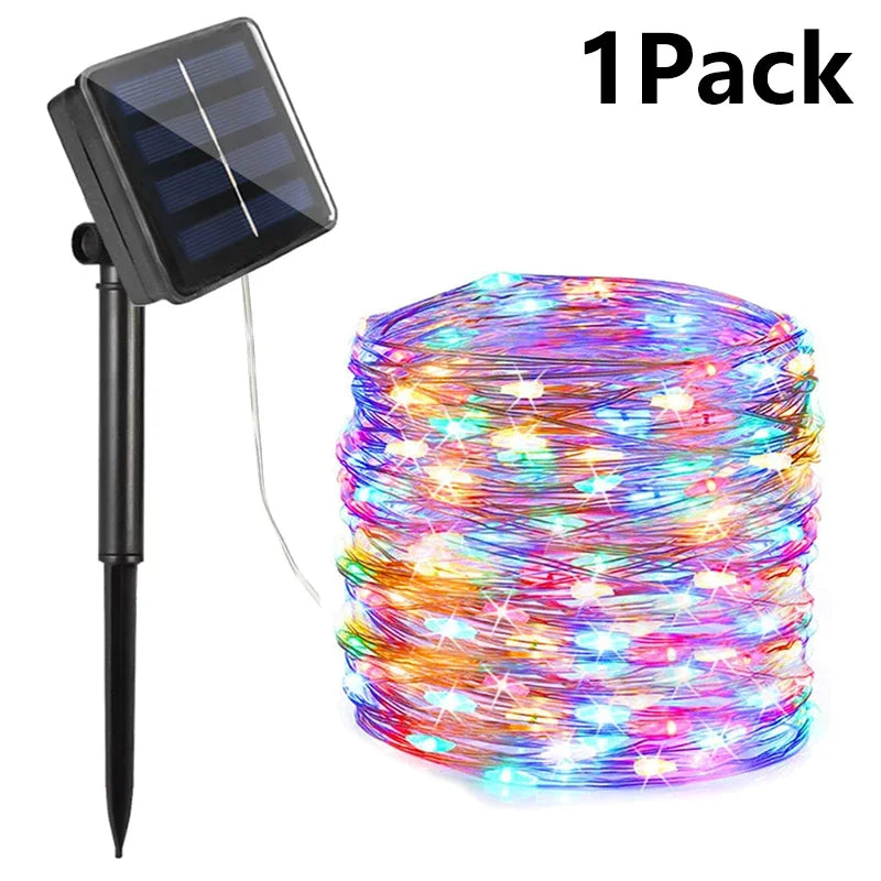 LED Solar String Fairy Lights 7M 12M 22M 32M Waterproof