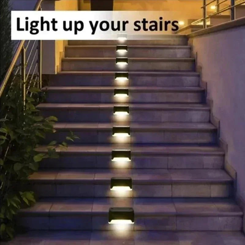 Solar LED Step Light Set for Outdoor Garden Deck