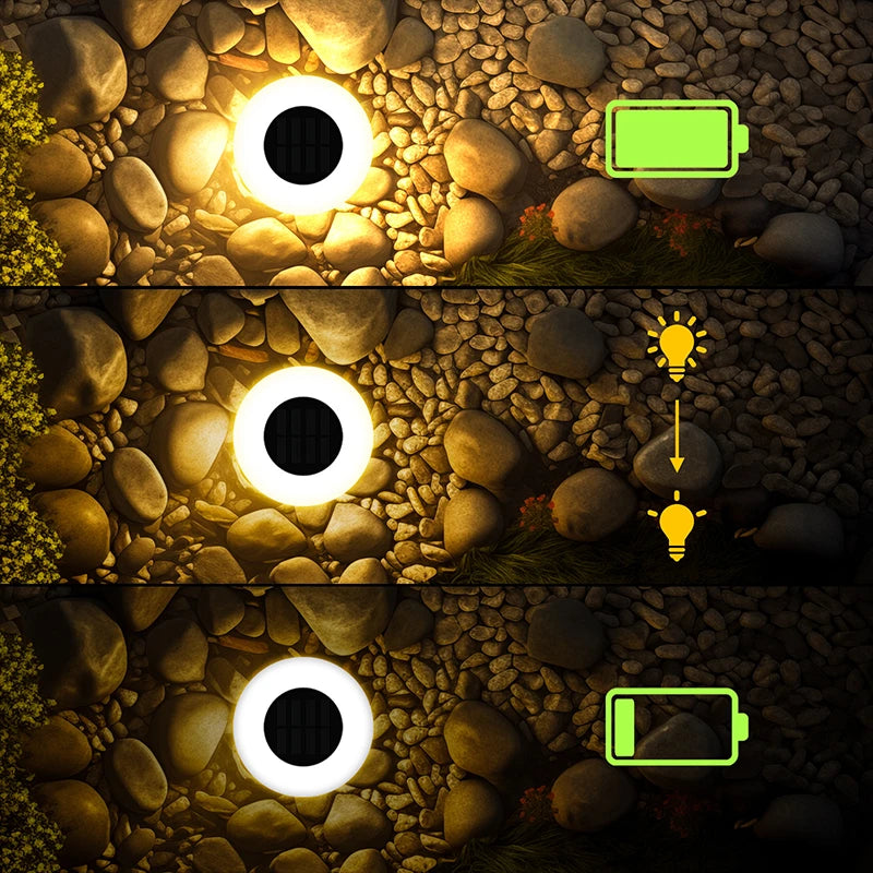 Solar Lawn Lamp Set, 14 LED Waterproof Landscape Light