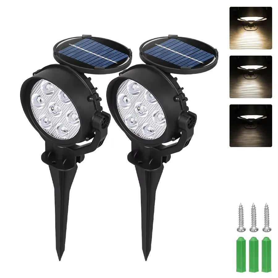 Brightguard 9 LED Solar Spot Lights IP65 Waterproof RGB