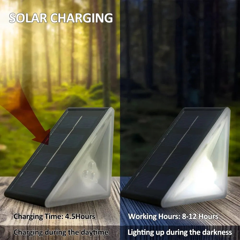 Solar Step Light Set Warm White IP67 Waterproof Outdoor