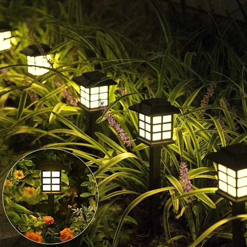 Solar Pathway Light Set 2 Pack Waterproof LED Garden Lamp