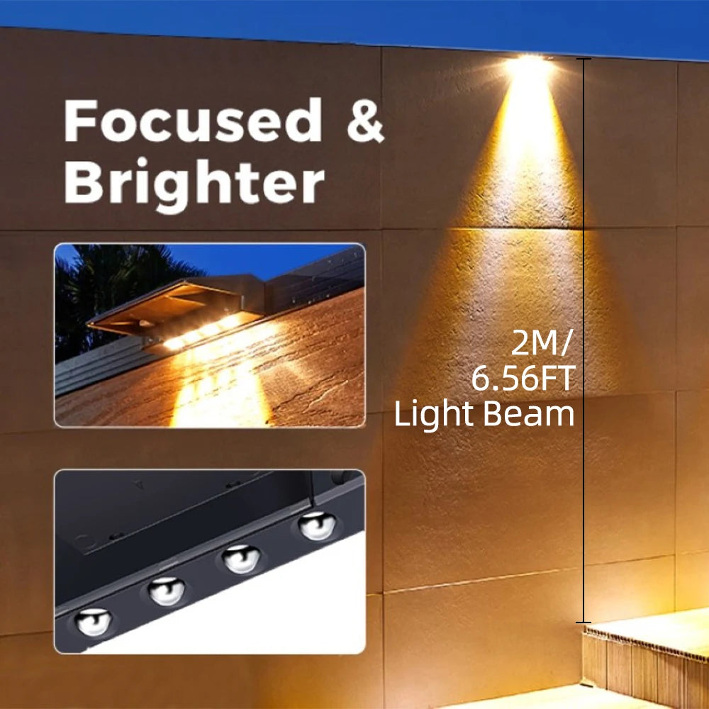 Brightguard Solar Wall Light Set 2 Pack 4 LED Waterproof