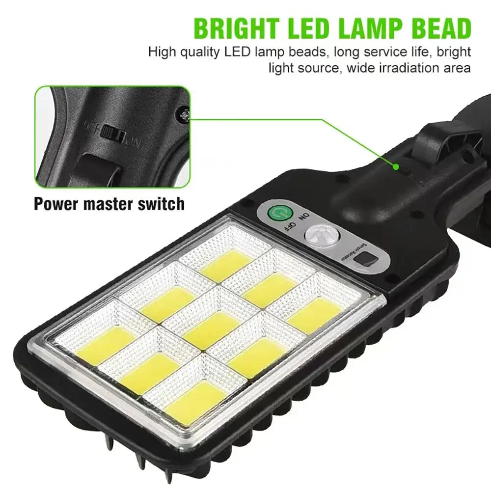 Solar Motion Sensor Wall Light Waterproof Outdoor Security
