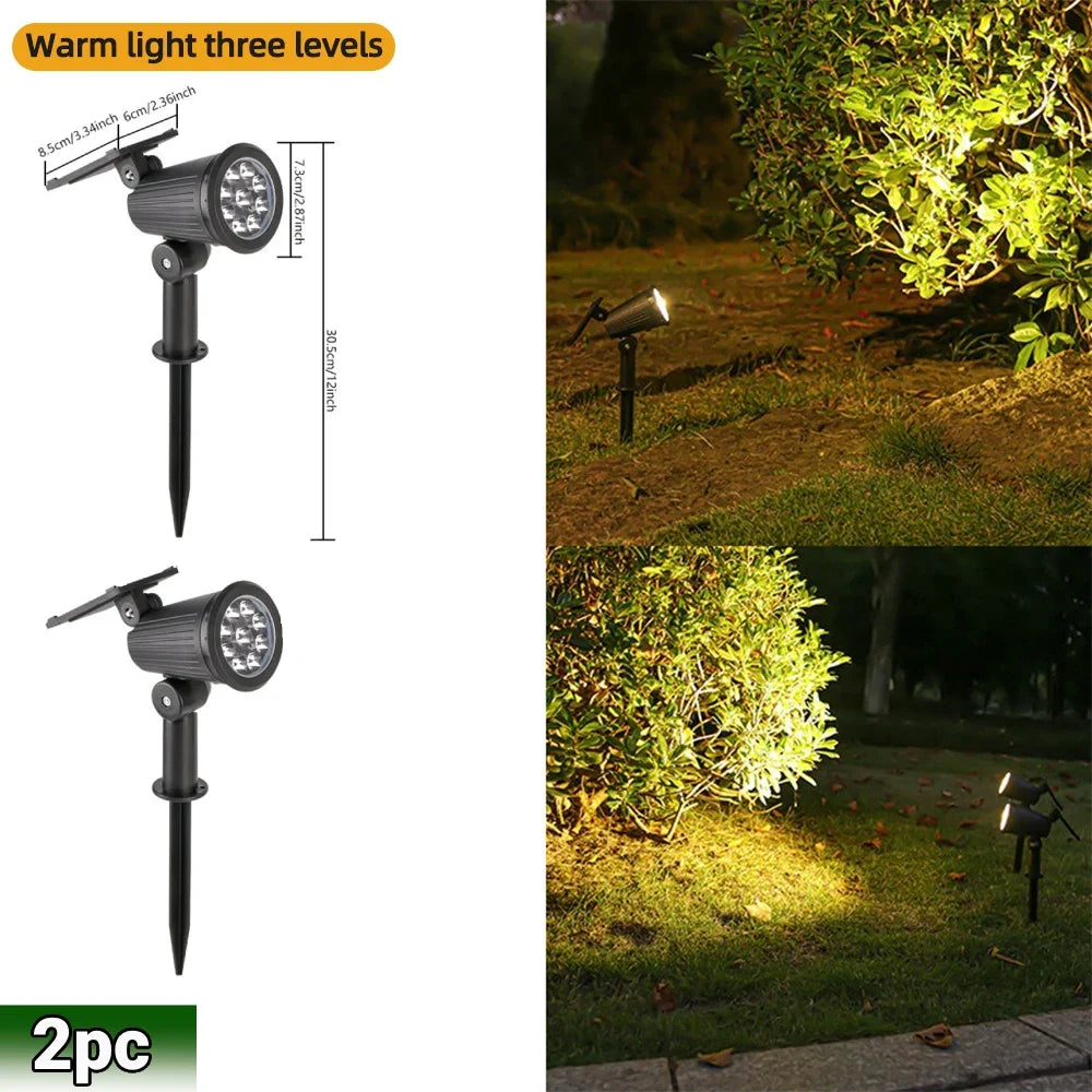 Brightguard 9 LED Solar Spot Lights IP65 Waterproof RGB
