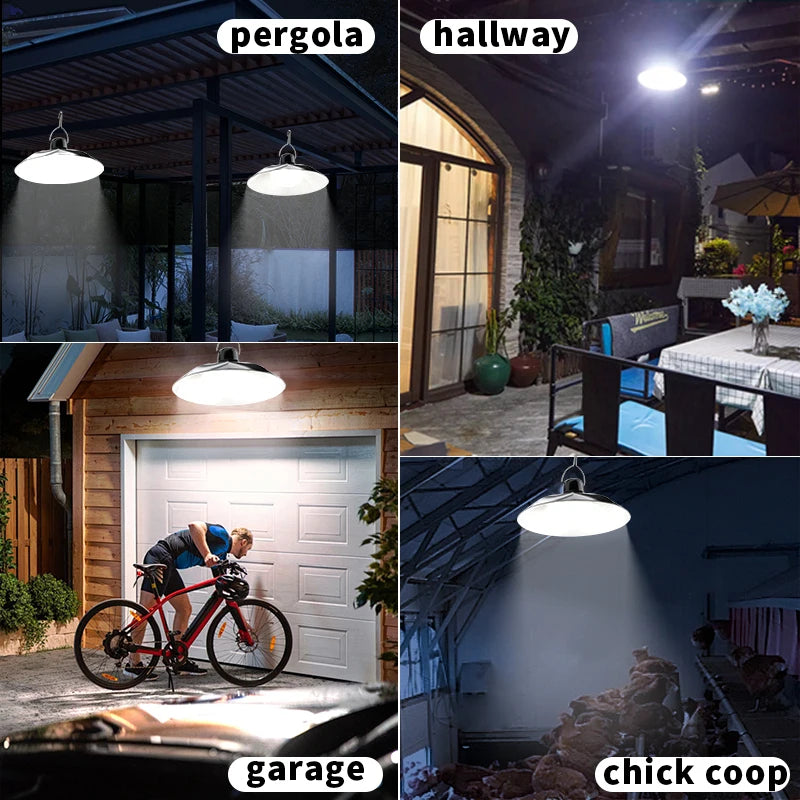 Solar Pendant Light with Remote Control for Outdoor Use