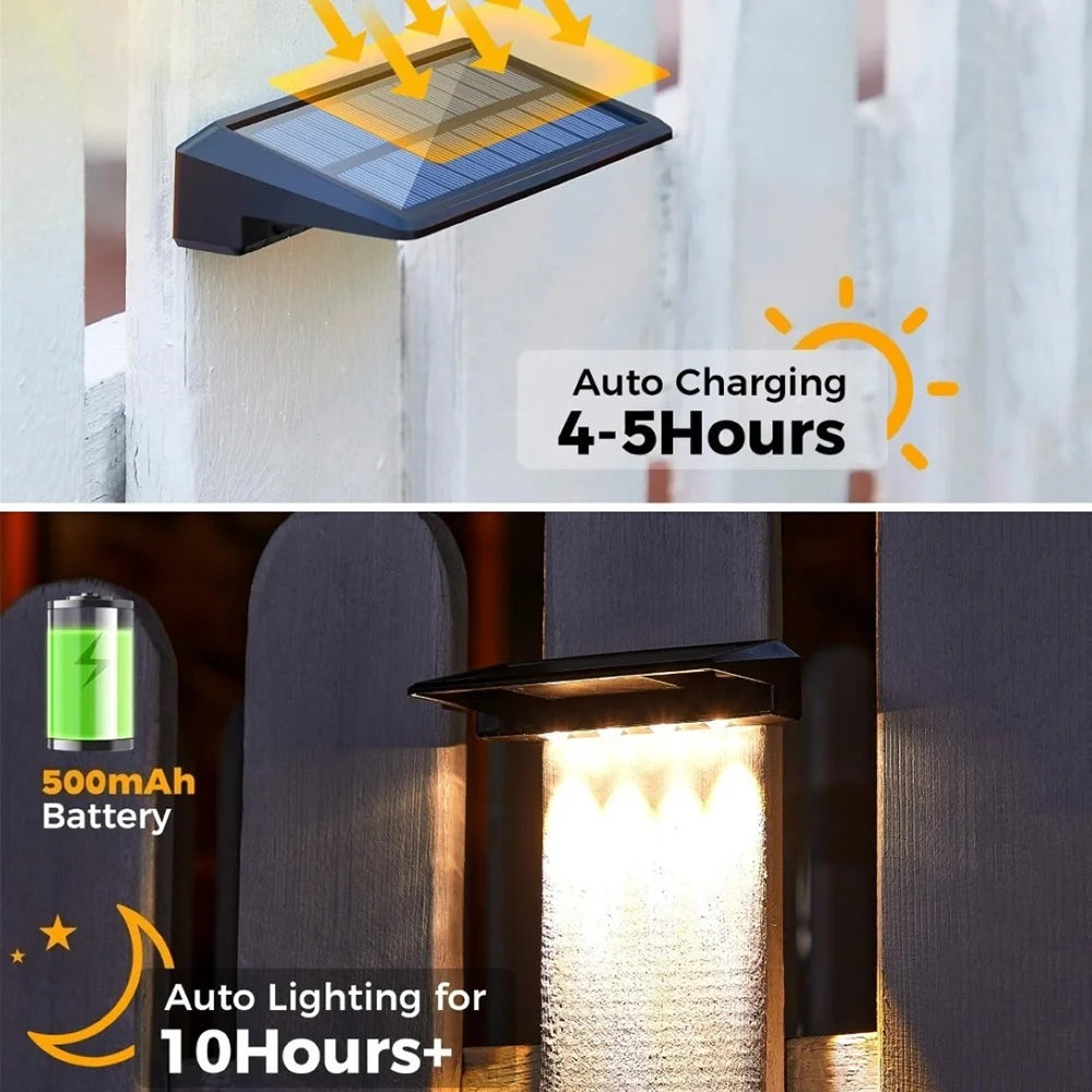 Brightguard Solar Wall Light Set 2 Pack 4 LED Waterproof