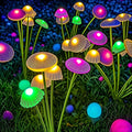 Solar Pathway Light Set LED Mushroom Lights Waterproof