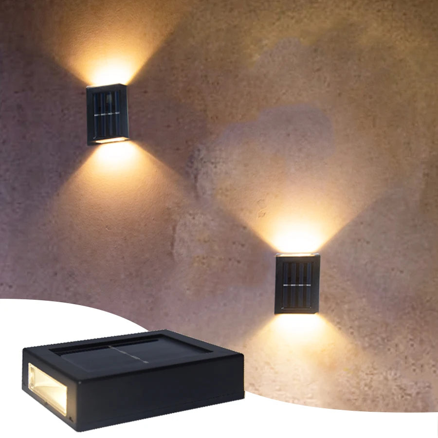 Brightguard Solar Up and Down Wall Washer Light Black