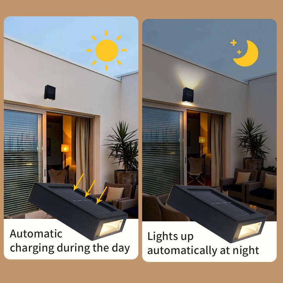 Brightguard Solar Up and Down Wall Washer Light Black