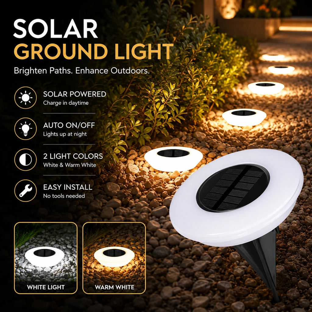 Solar Lawn Lamp Set with 14 LED Lights and IP65 Waterproof