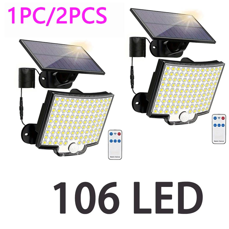 Solar Motion Sensor Flood Light 106 LED 3500 LM